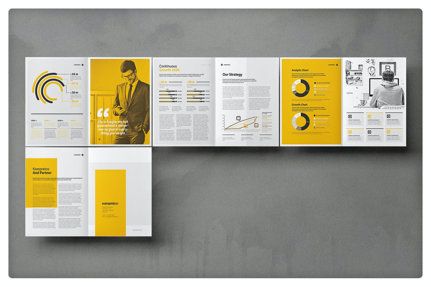 时尚高端专业的多用途高品质宣传册画册杂志房地产楼书设计模板