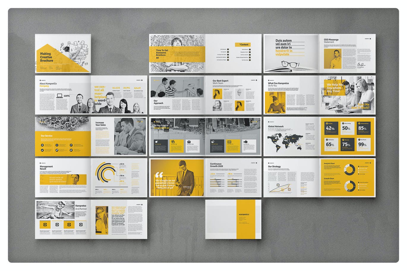 时尚高端专业的高品质的品牌手册画册宣传册杂志房地产楼书设计模板