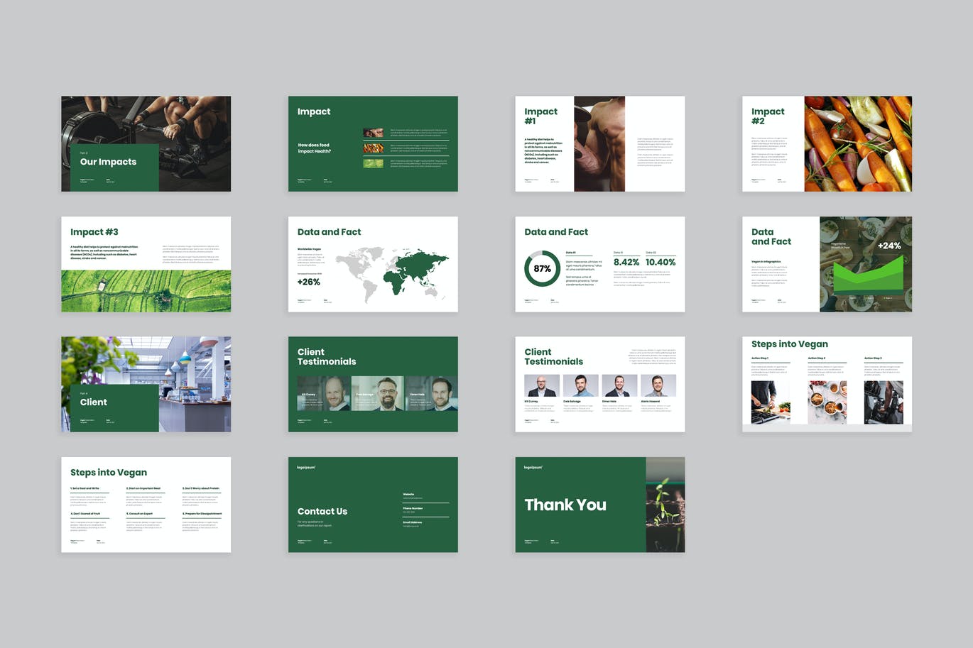 绿色环保素食健康绿色食品PPT模板Keynote