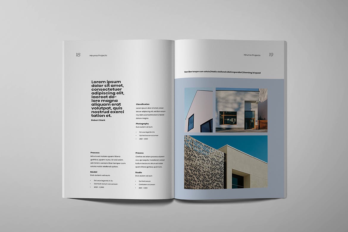 高品质的时尚高端简约清新房地产品牌手册画册宣传册杂志设计模板