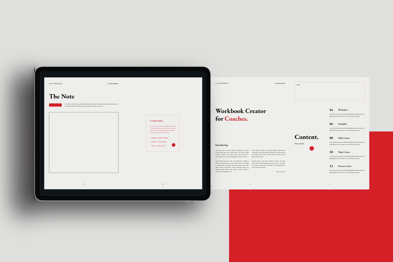 时尚高端简约多用途的课程作业本表格设计宣传册画册设计模板