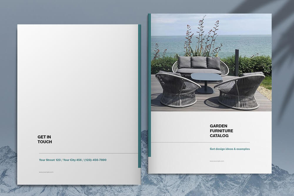 花园家具产品目录排版设计模板