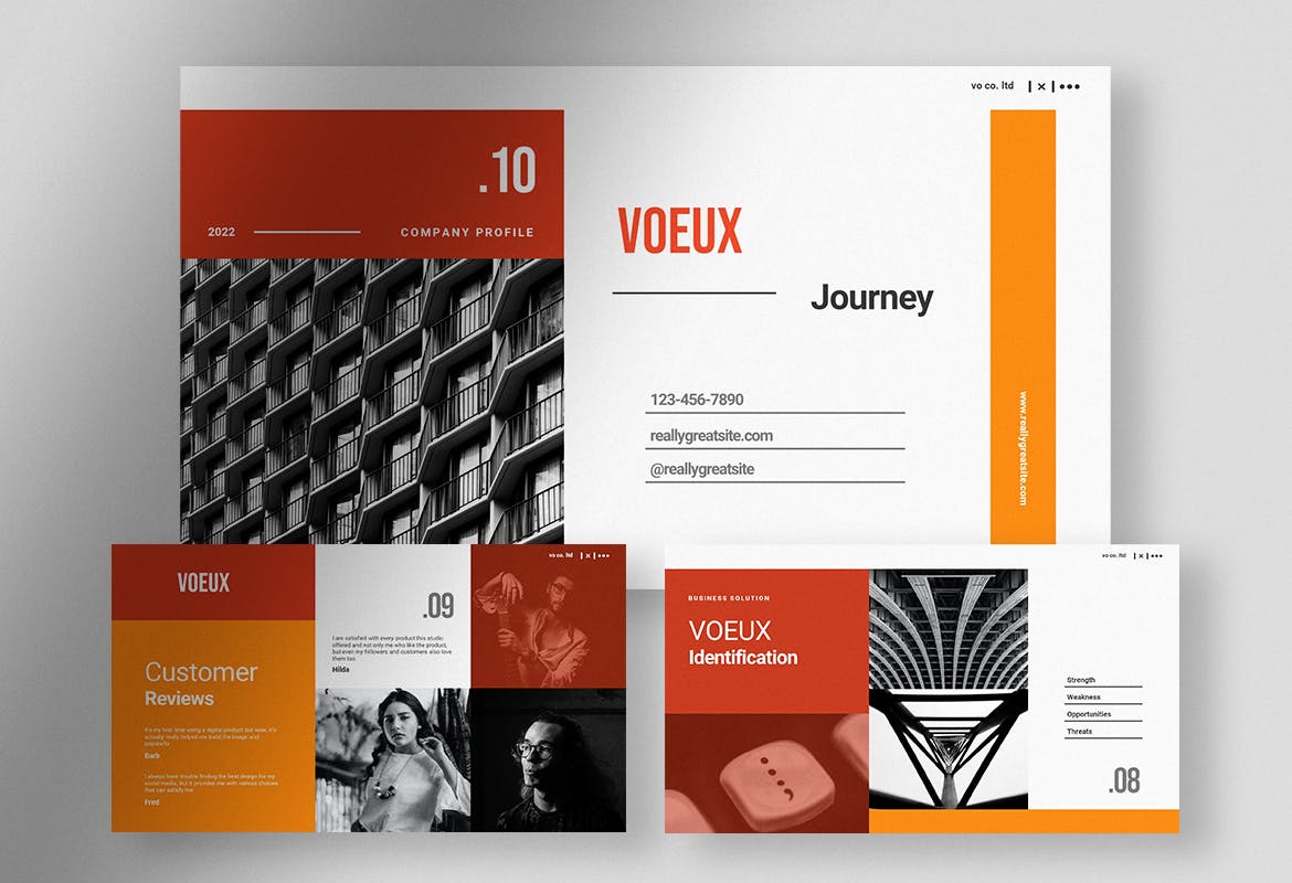 简约好用的专业商业商务powerpoint幻灯片演示模板（pptx）