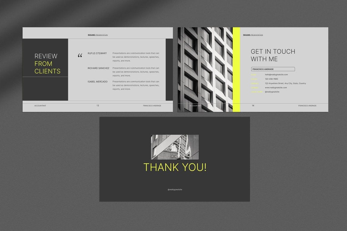 简单的简历PPT演示模型