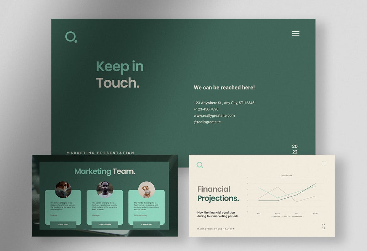 Quoize – 专业公司营销团队演示模板