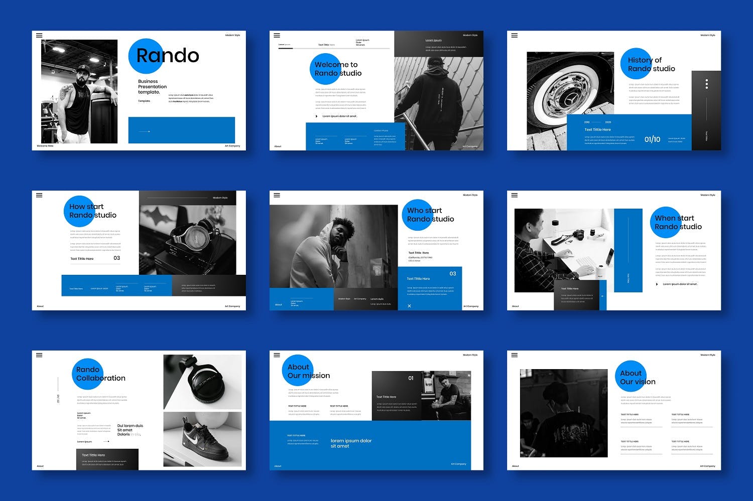 蓝色精美商务工作计划PPT模板