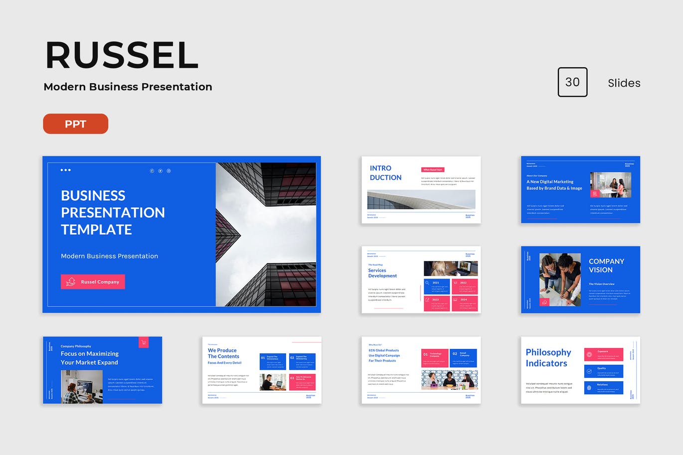 蓝色高端营销策略工作报告powerpoint模板