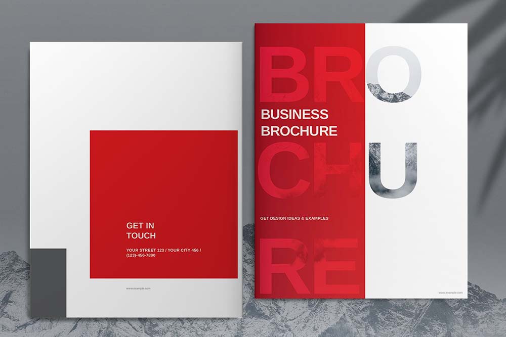 红色业务宣传册设计模板