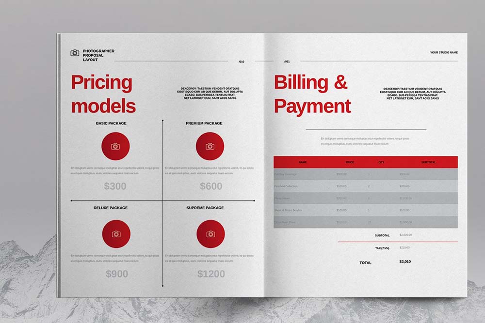 摄影图册提案宣传册设计模板
