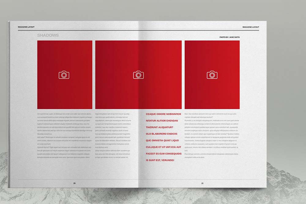 极简主义生活方式杂志模板