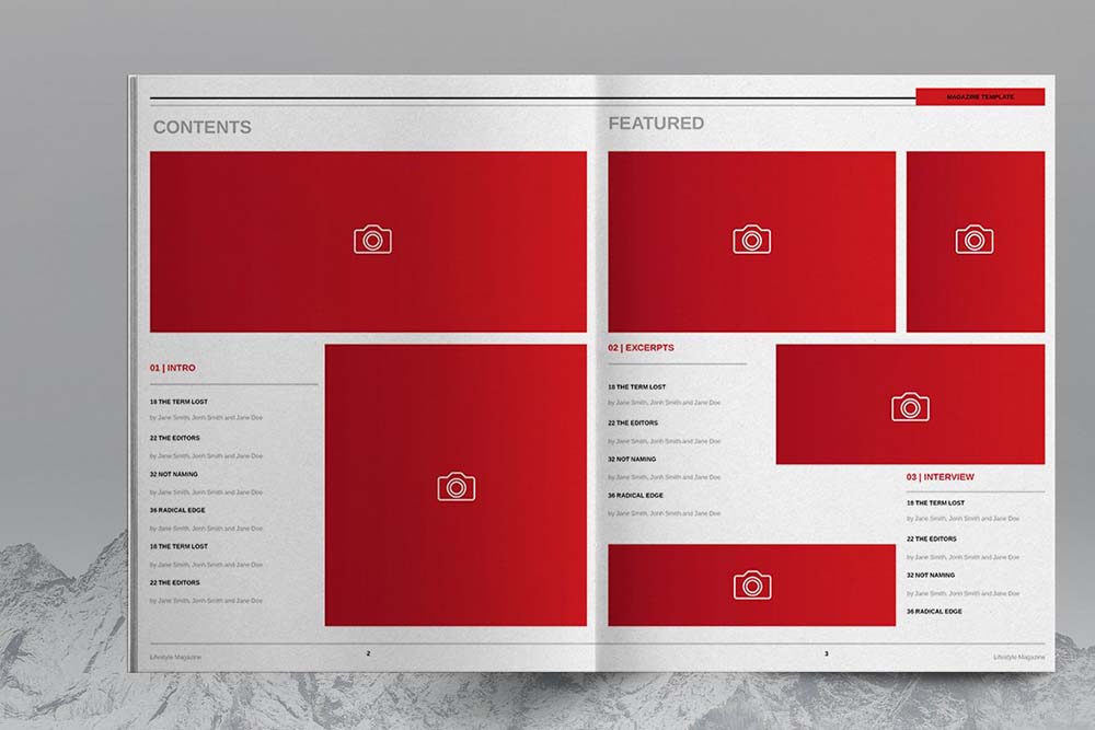 时尚杂志画册排版设计模板