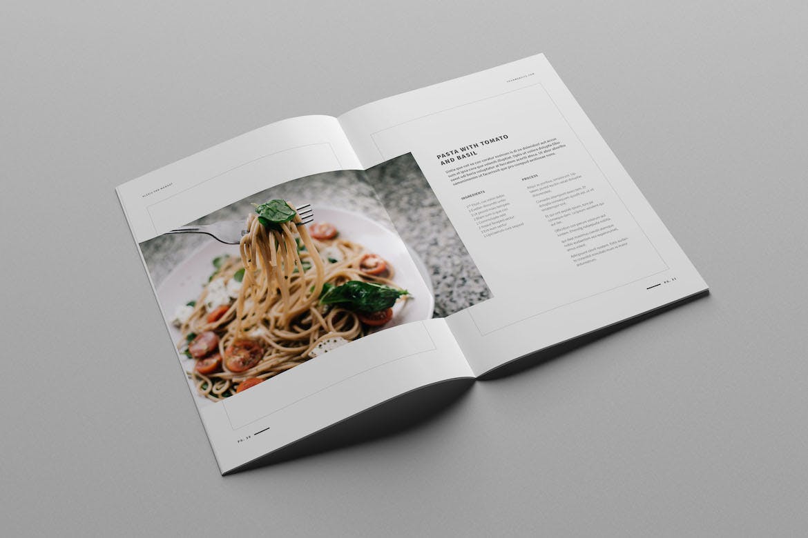 简约时尚高端清新多用途的菜单菜谱宣传册设计模板