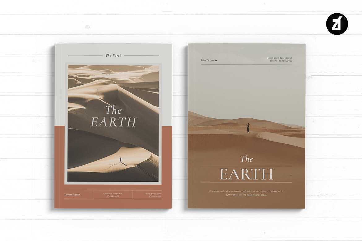 优雅时尚高端清新简约多用途地球环保健康品牌手册画册宣传册杂志房地产楼书设计模板