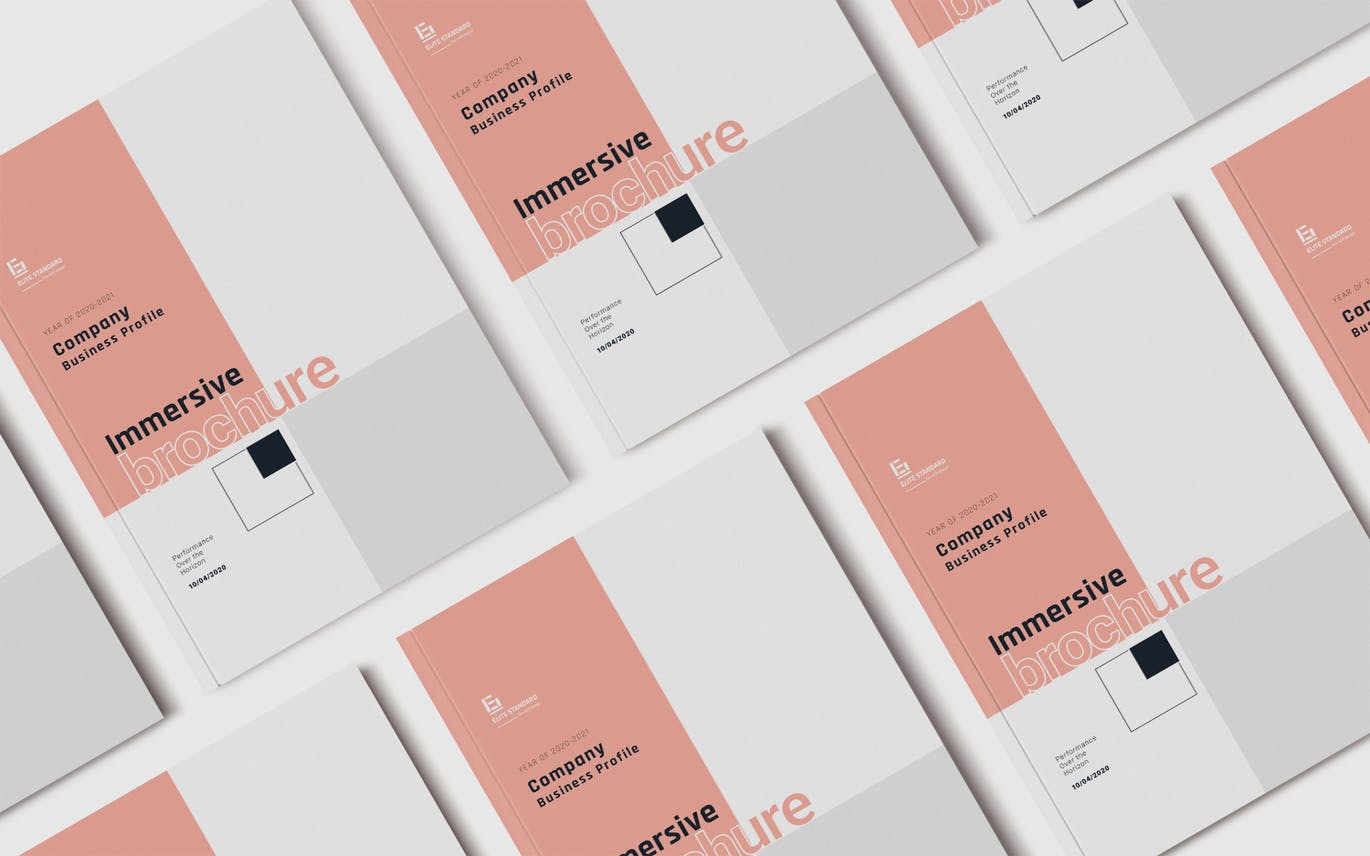 时尚高端专业的高品质商业商务手册宣传册画册杂志房地产楼书设计模板