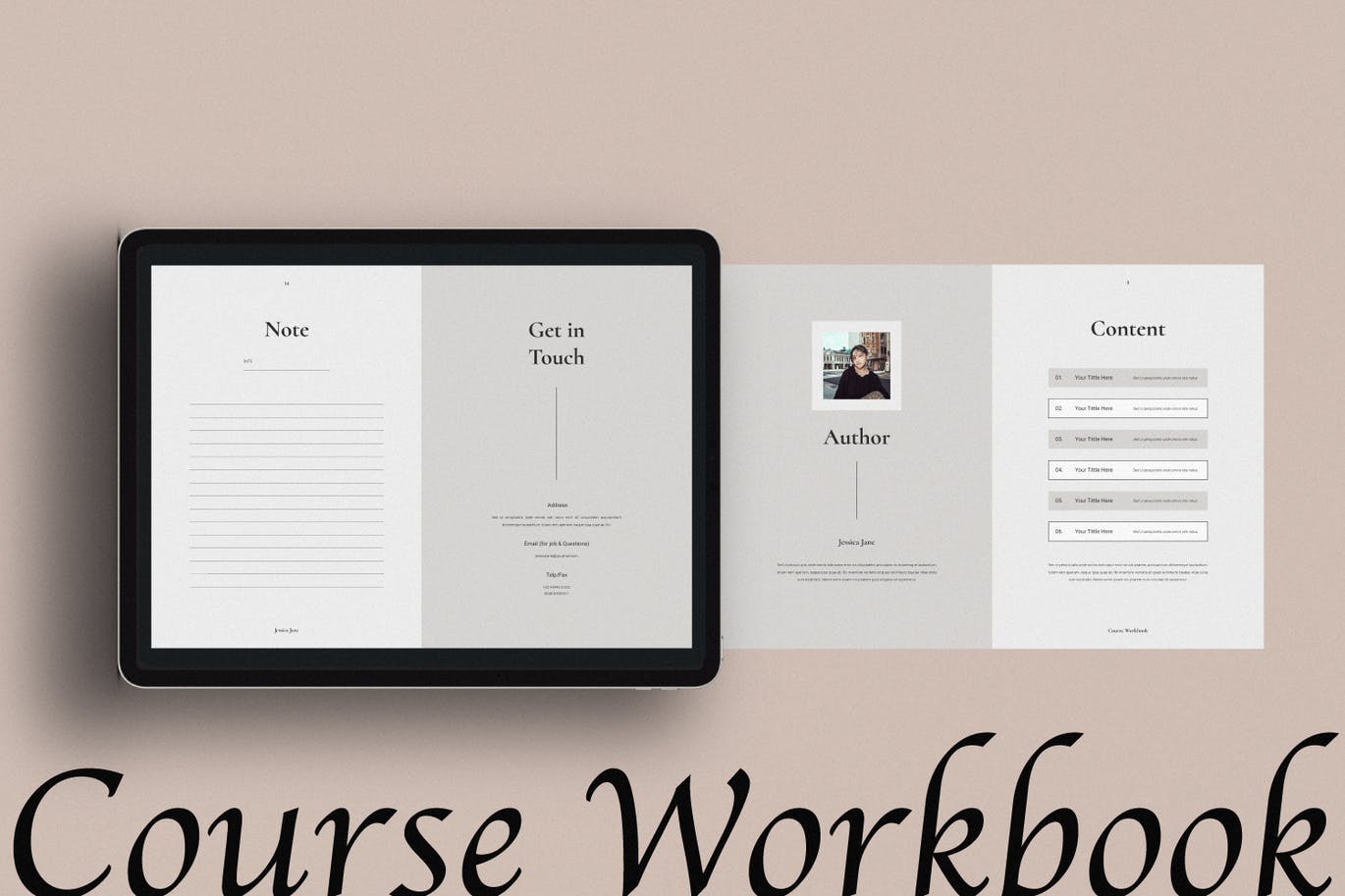 时尚高端简约清新多用途的高品质课程工作簿品牌手册画册宣传册杂志房地产楼书设计模板-2