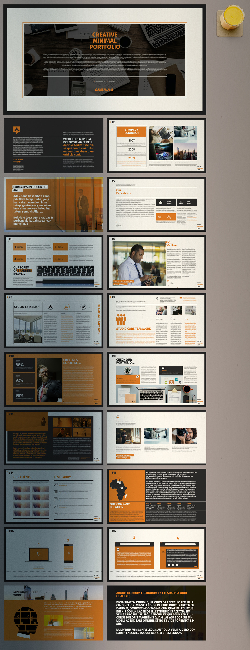 公司业务方案介绍展示作品集设计模板