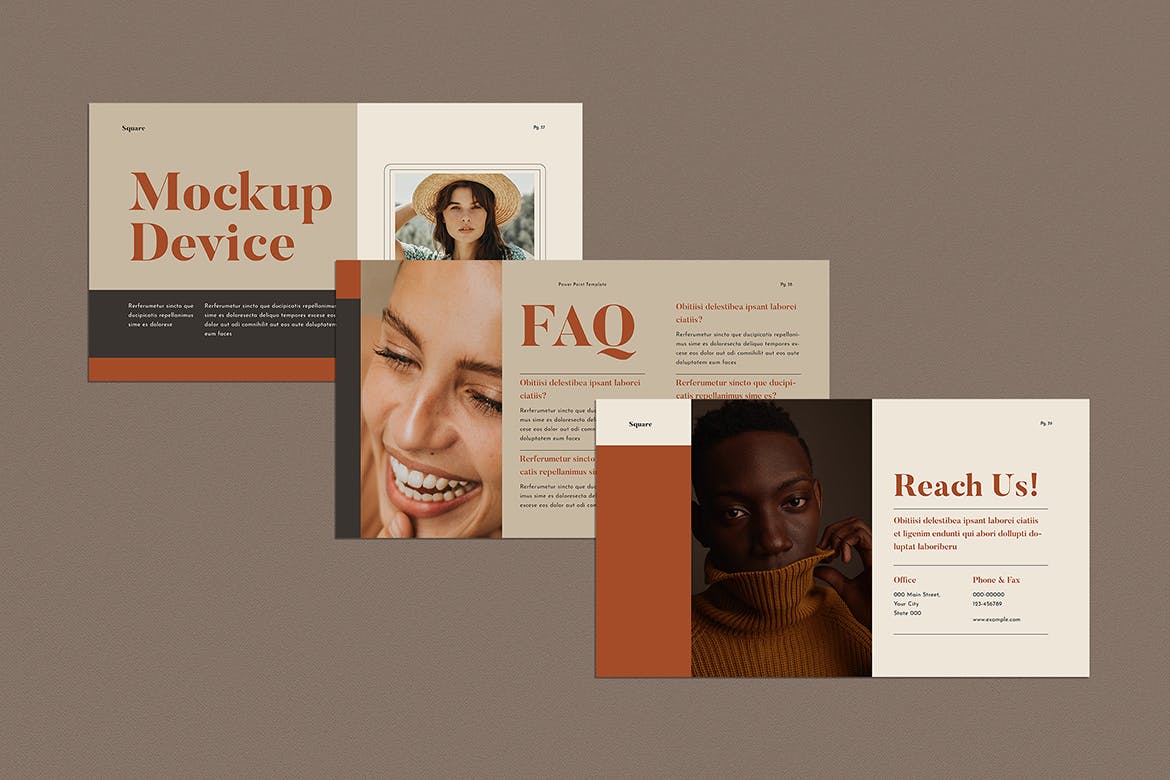 时尚高端简约专业多用途的高品质品牌手册画册宣传册杂志VI设计模板