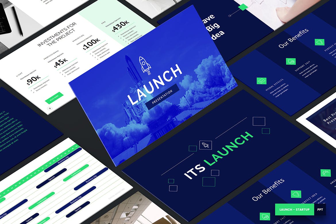 Launch – 业务启动幻灯片模板