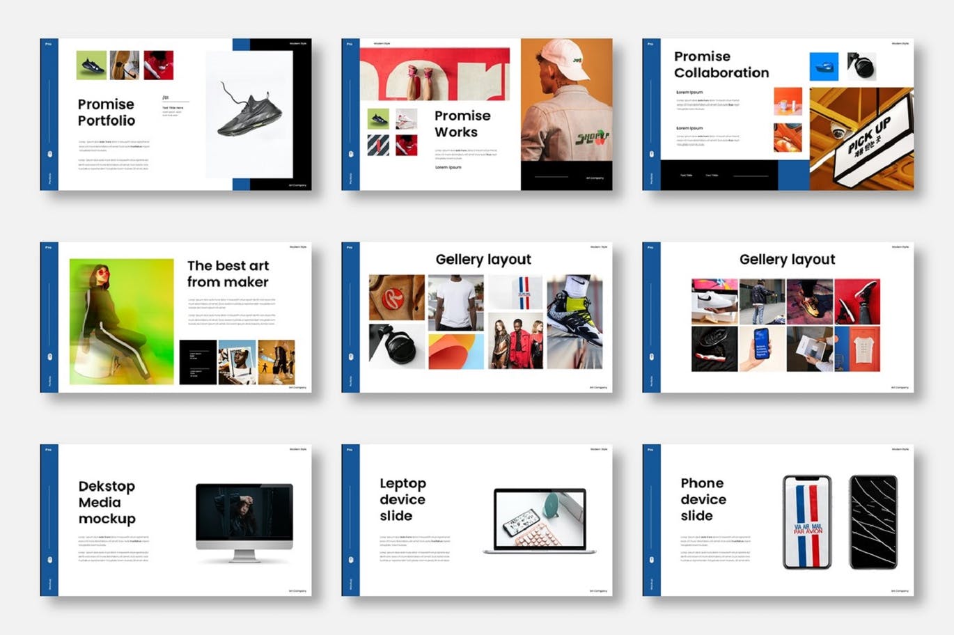 高品质的时尚高端专业的商业商务质感powerpoint幻灯片演示模板（pptx）