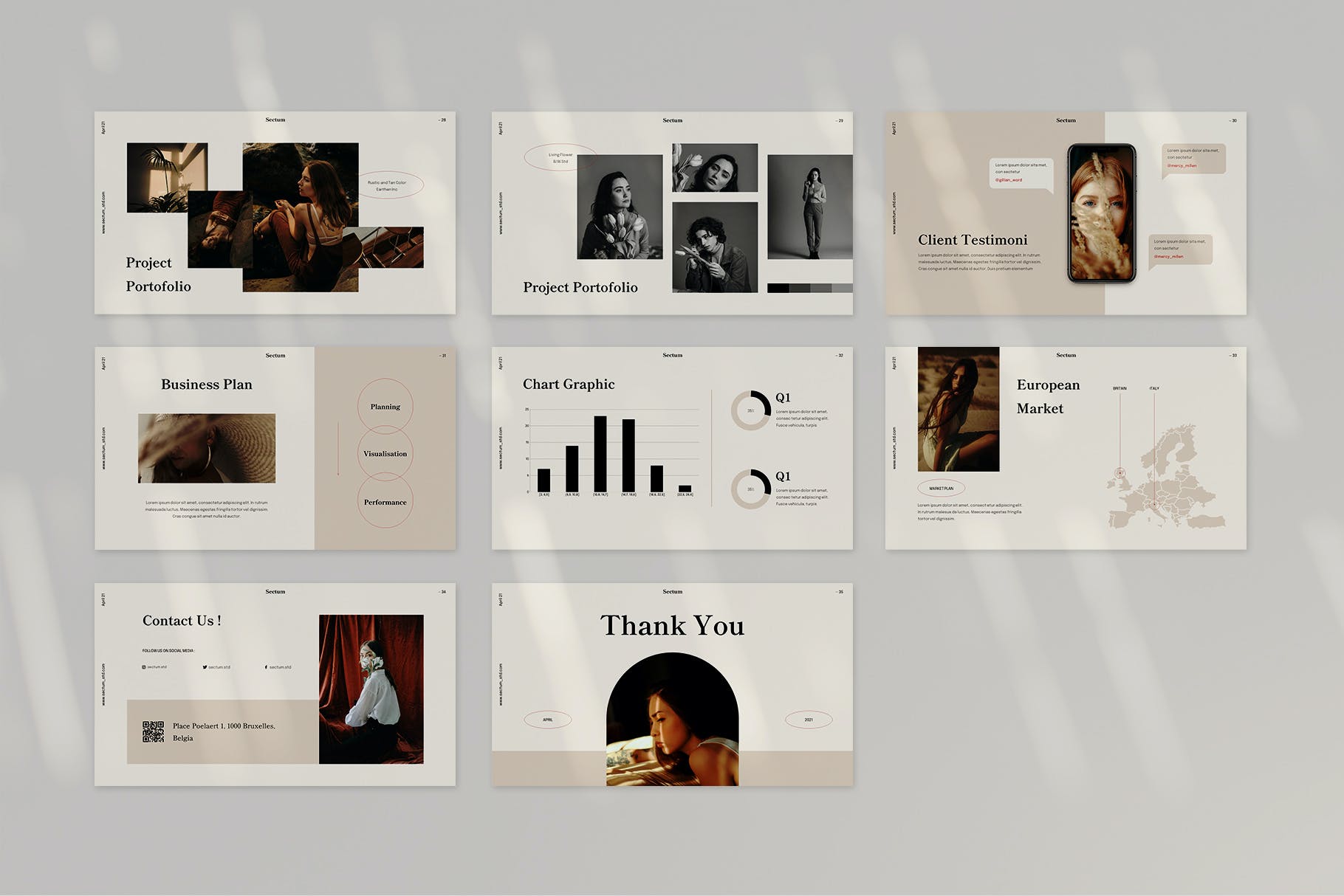 时尚极简主题PPT模板