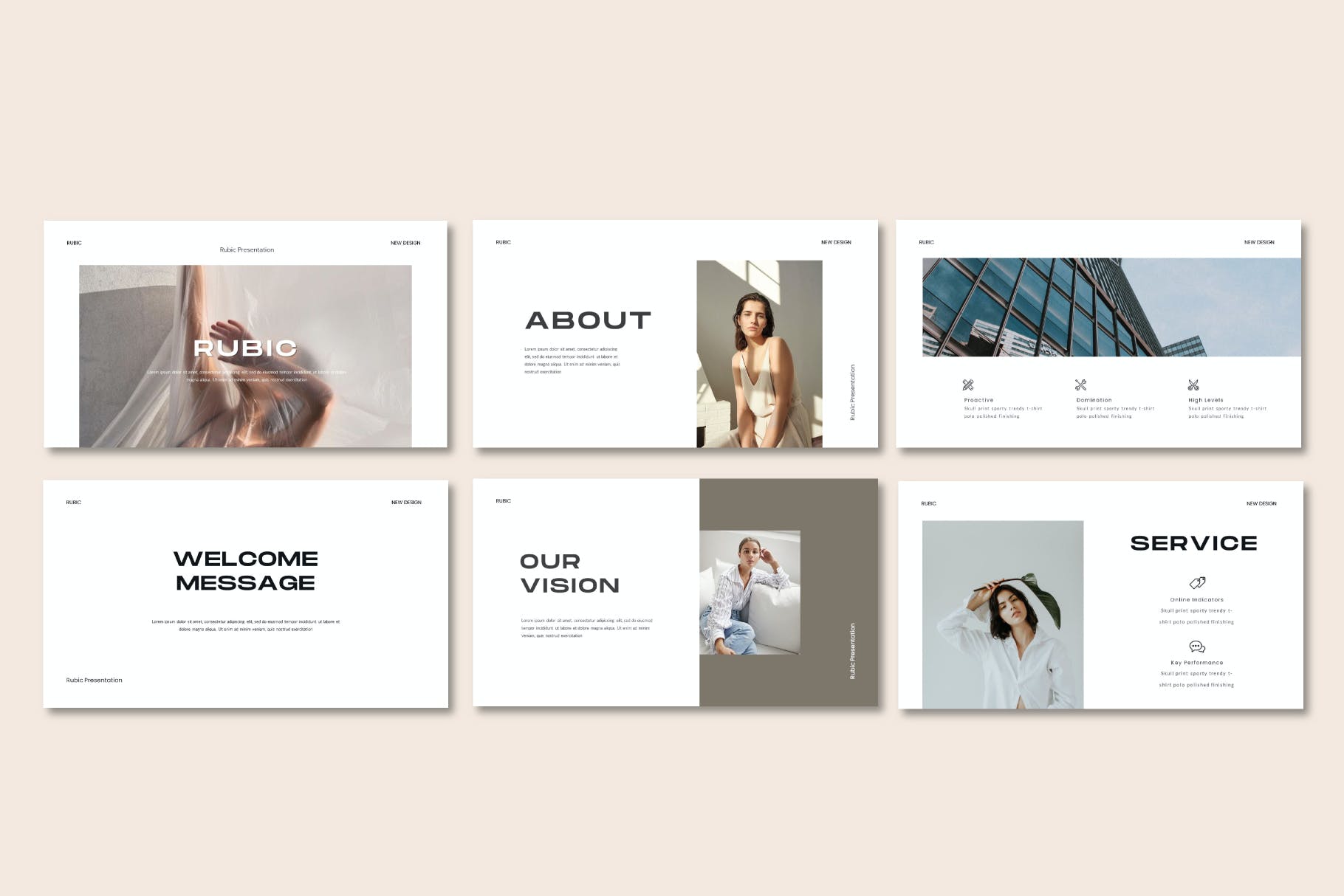 现代时尚人像摄影写真集PPT模板