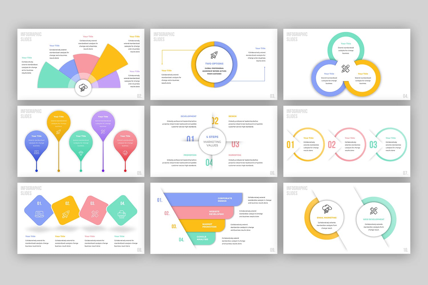 高端大数据图表ppt模板