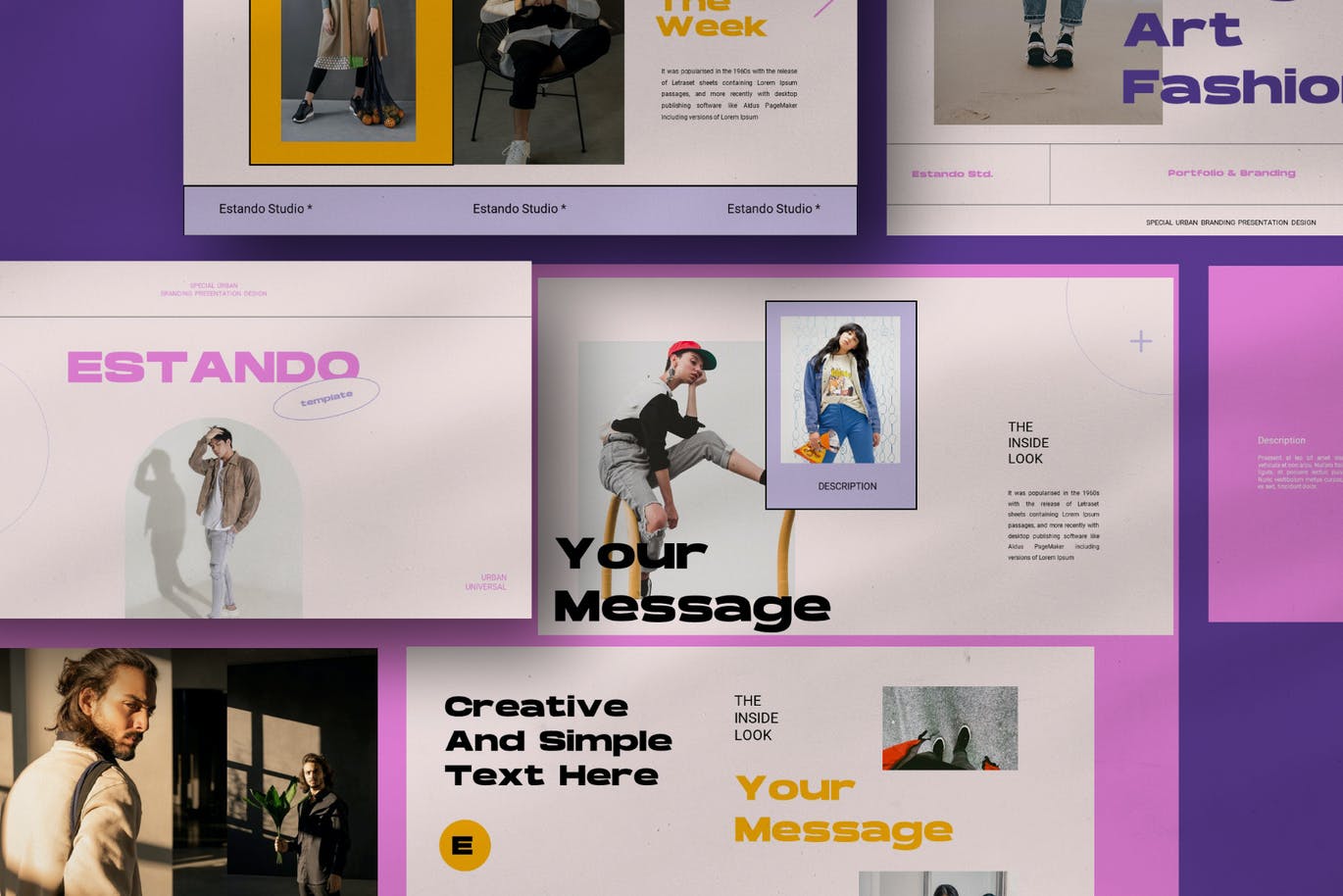 时尚创意美容行业品牌介绍PPT模板