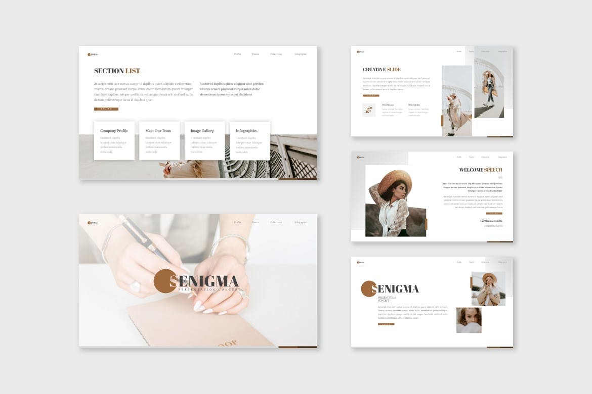 清新自然服装品牌介绍PPT模板