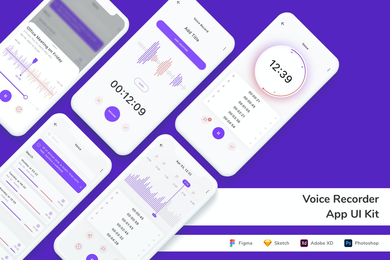 语音记录器 App UI Kit