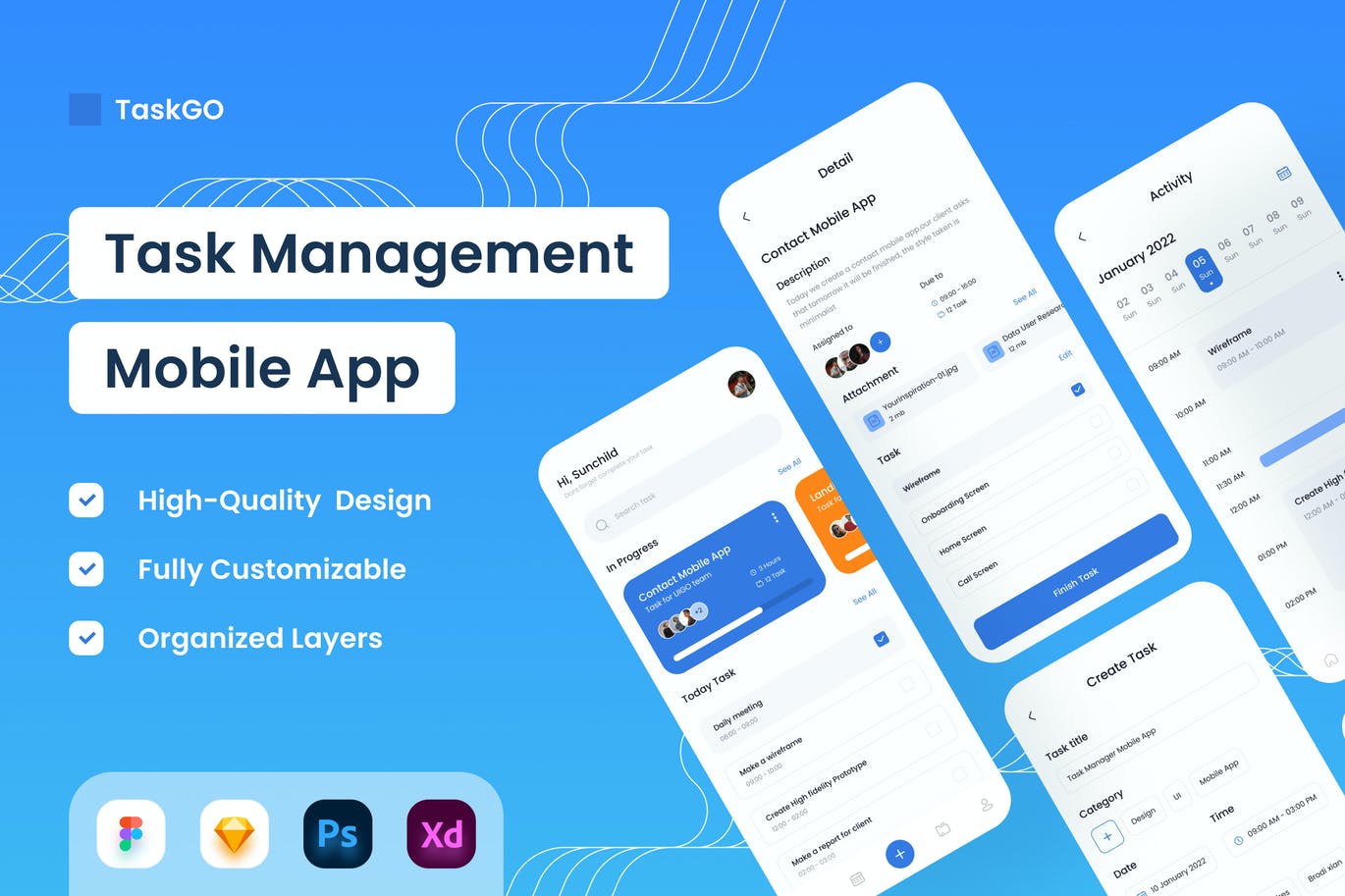 任务管理App UI Kit