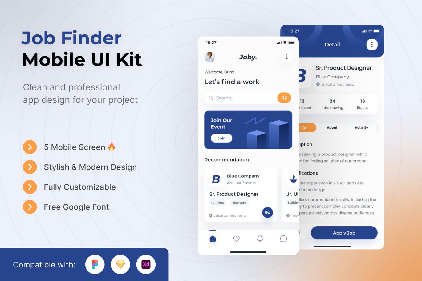找工作人力资源APP UI KIT
