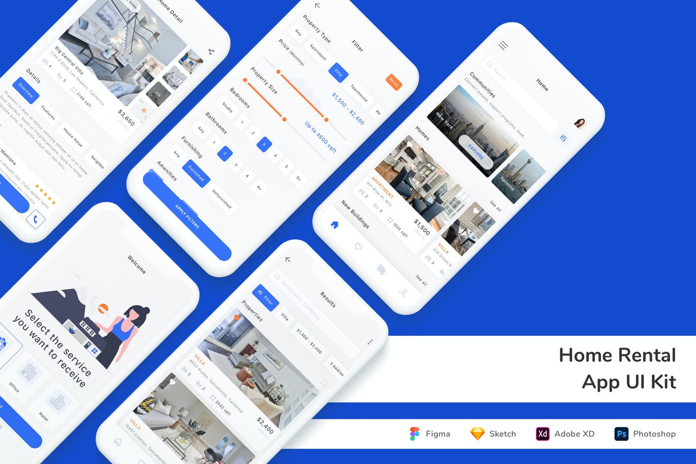 房屋租赁 App UI Kit