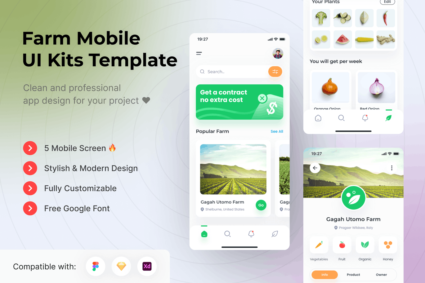 农场农副产品App UI Kits