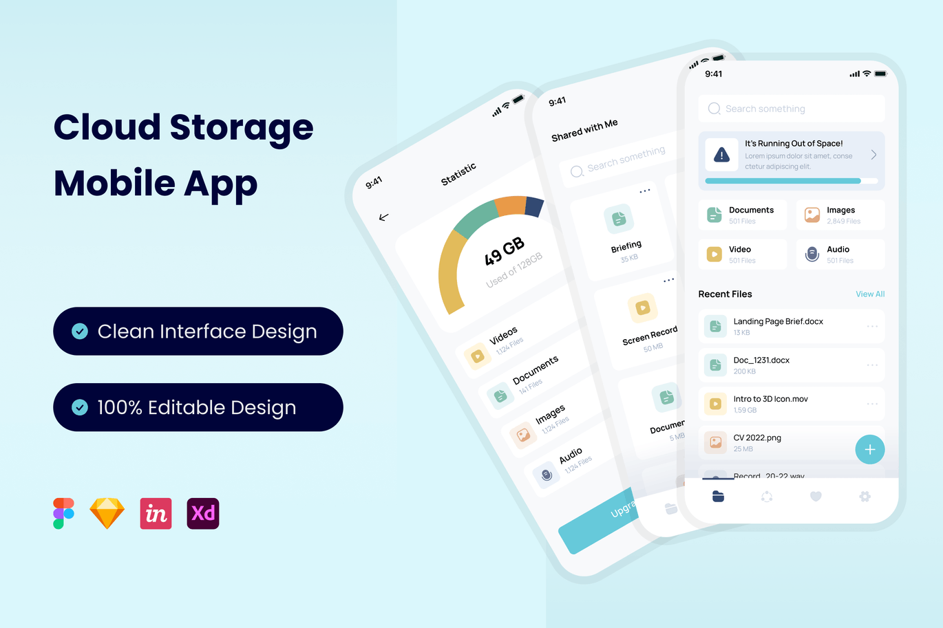 云存储管理  App UI Kits