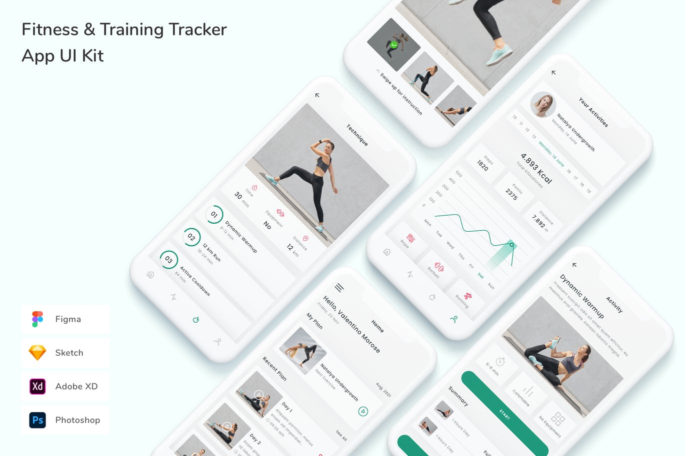 健身与训练跟踪App UI Kit