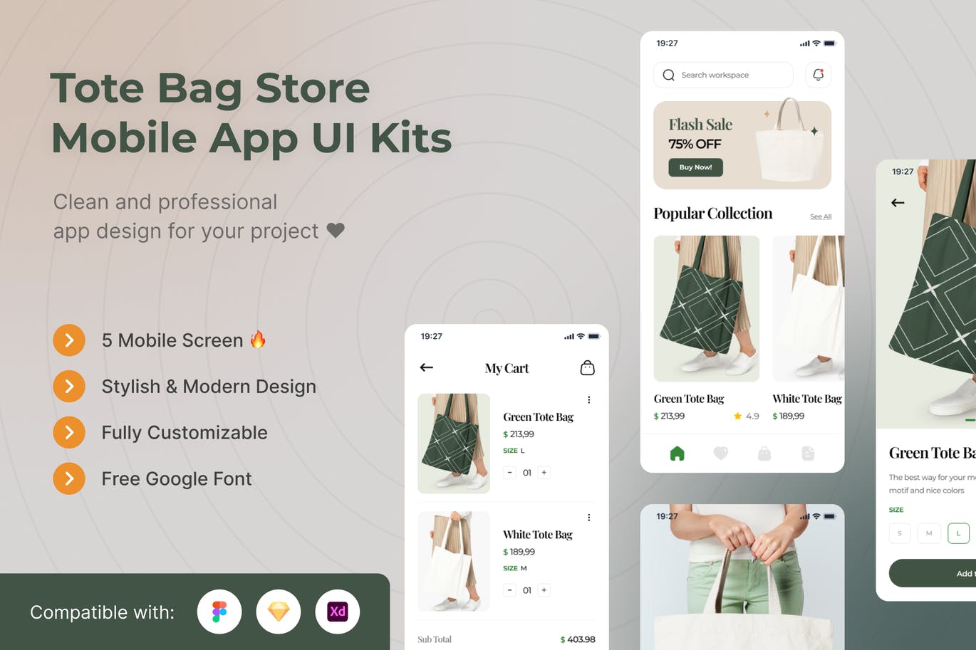 大型女用手提包电商APP UI KIT