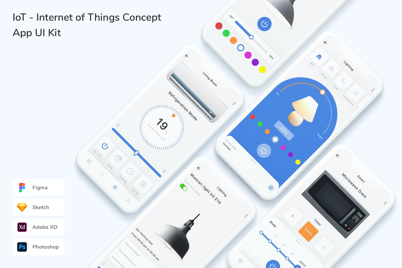 智能居家家电控制APP UI KIT