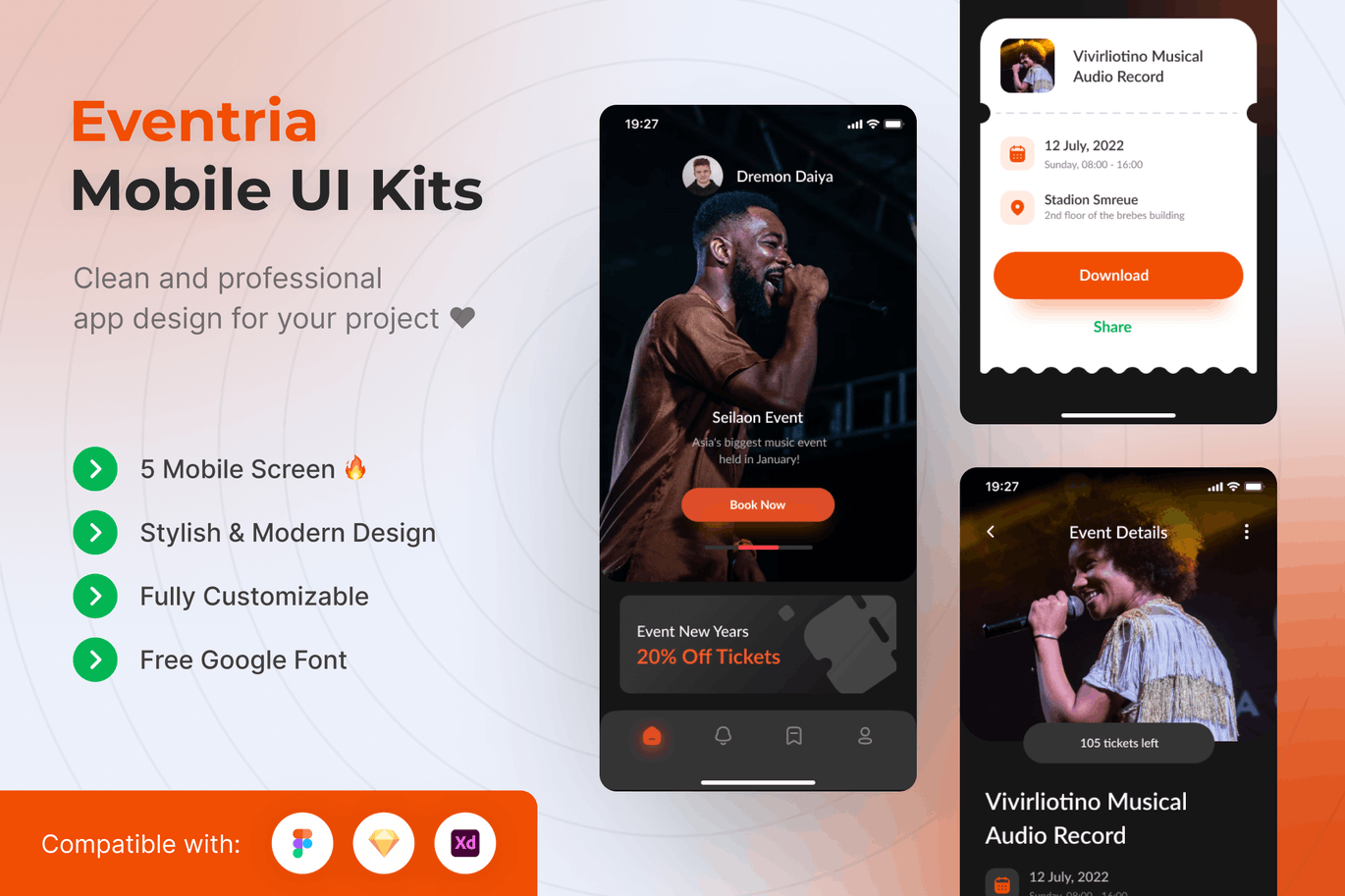 演唱会门票APP UI KIT