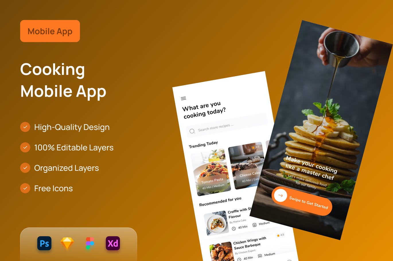 烹饪移动应用程序-APP UI KIT