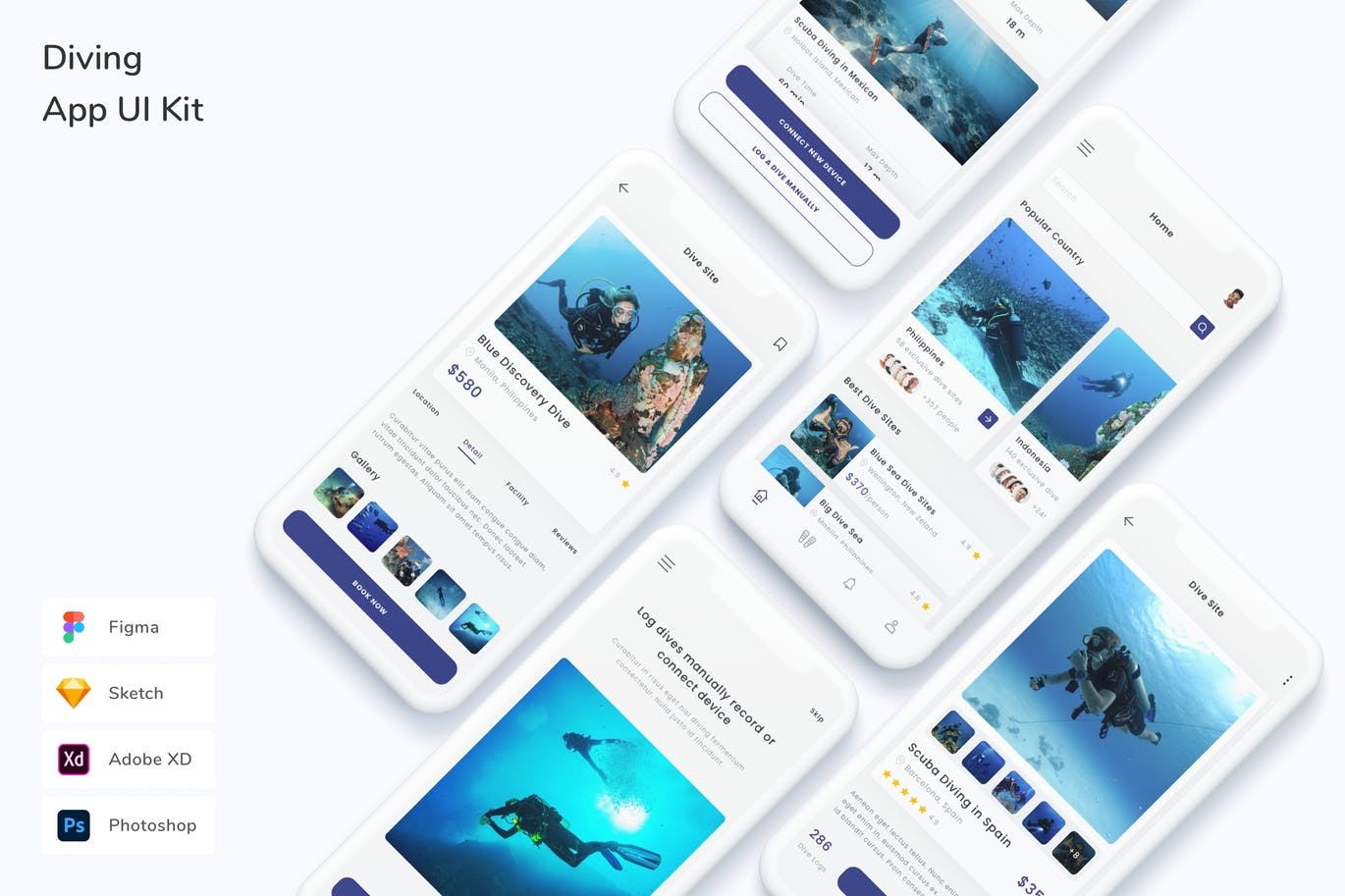 潜水应用程序用户界面套件APP UI KIT
