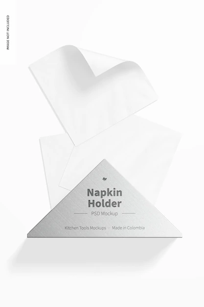 餐巾架设计前视图样机[psd]
