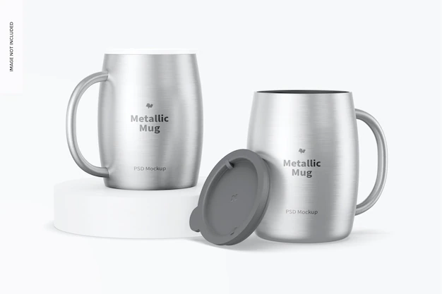 金属水杯设计样机模板[psd]