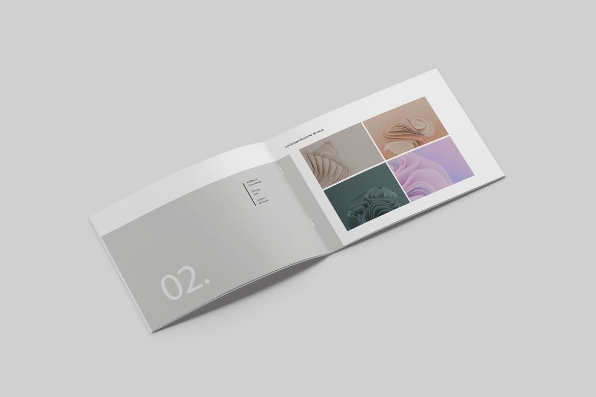 横版宣传册/手册设计样机