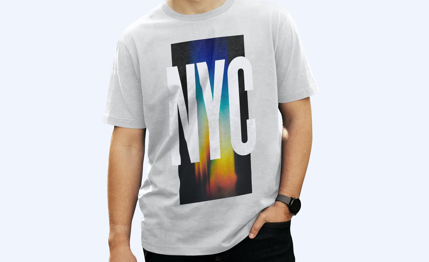 男士服装设计T恤样机