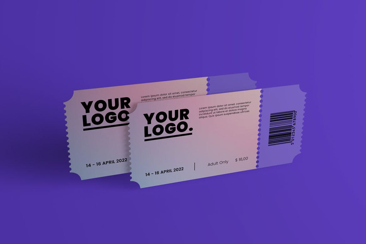 电影院票券设计样机