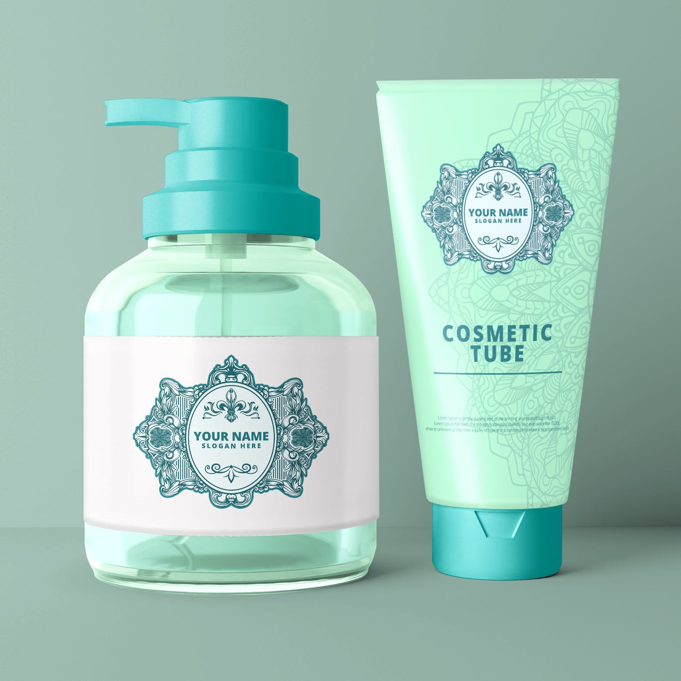 化妆品产品广告包装设计样机