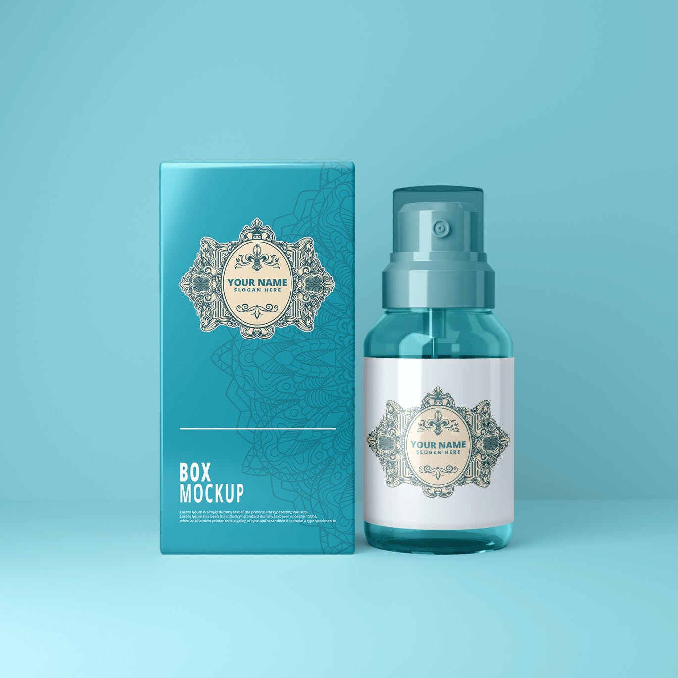 喷雾瓶化妆品产品包装设计样机