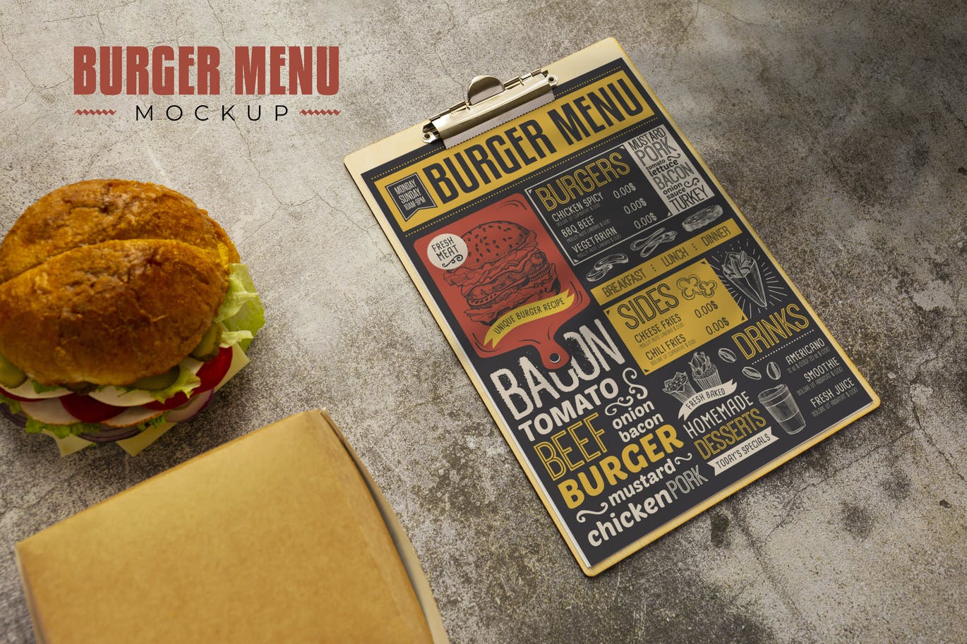 汉堡菜单样机