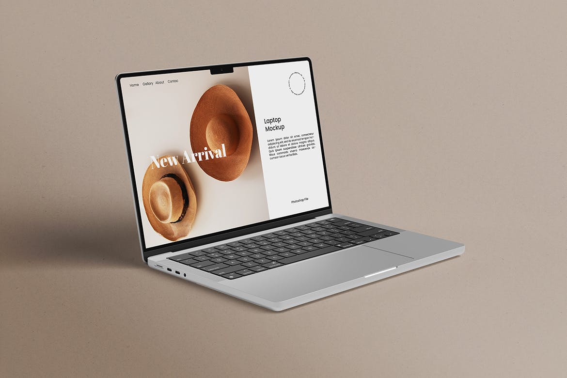 笔记本电脑Macbook Pro UI/UX设计展示样机