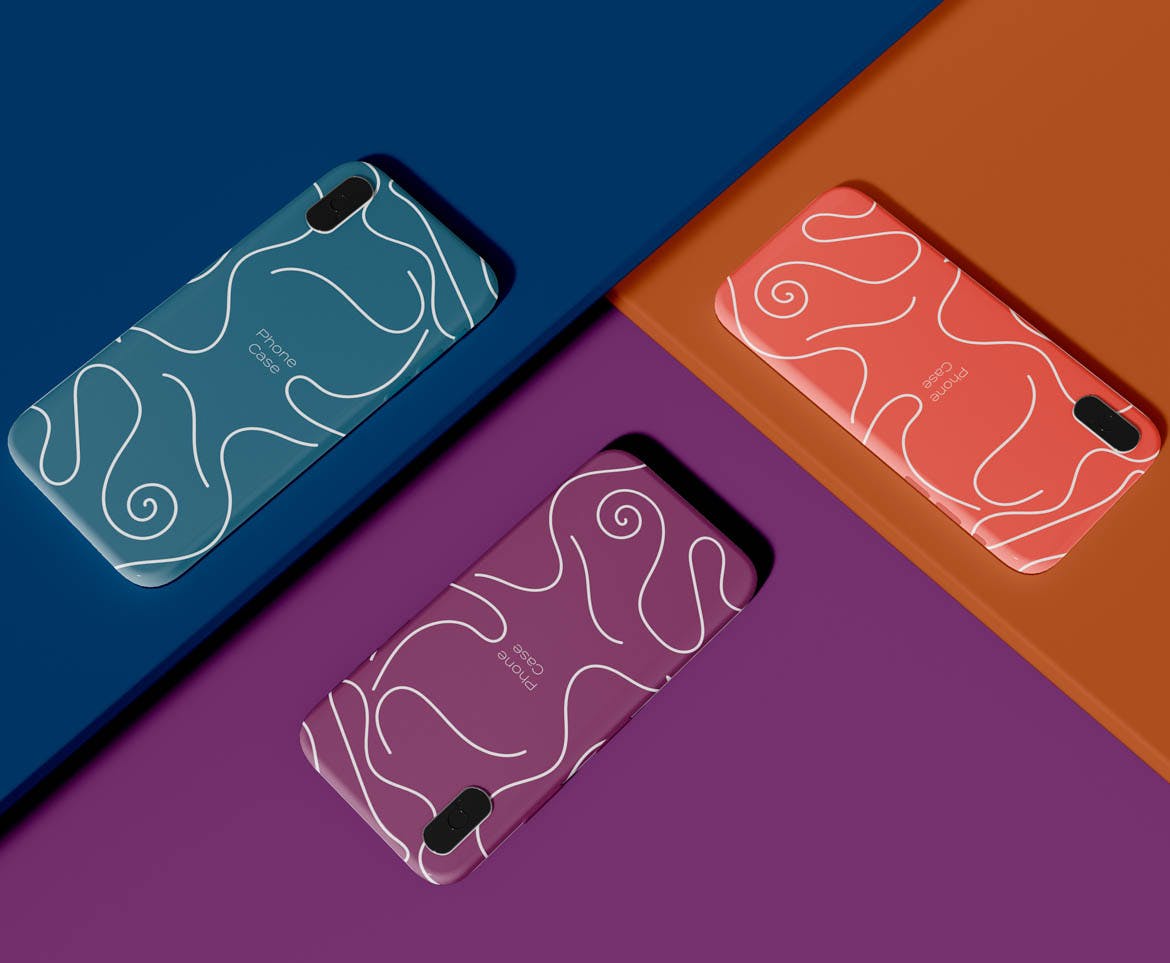 苹果手机保护壳图案设计样机